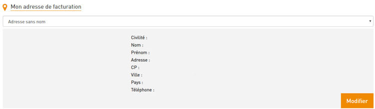 Adresse de facturation