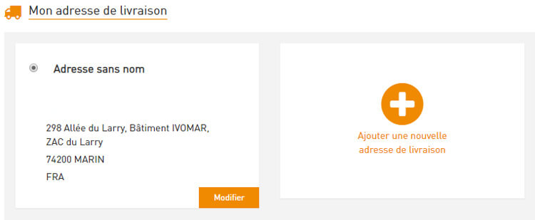 Adresse de livraison