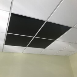 Dalle Faux Plafond 600 X 600 Noire 3 Mm Brillante Lavable