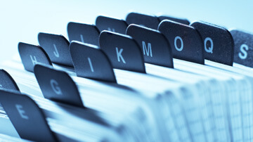 Organiseur alphabétique