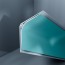 Congé d'angle interne PVC bleu canard vibrance 30 mm x 30 mm en 2 parties Altro pour habillage angle panneaux muraux épaisseur 2,5 mm