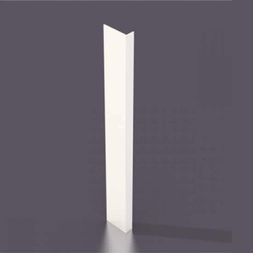 Corniere-PVC-60x20 mm- épaisseur 2 mm - Blanc 9010