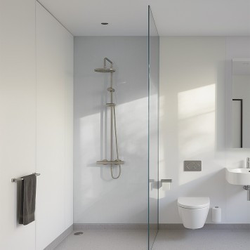 Plaque pvc imitation Bois Blanchi pour salle de bain