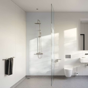 Panneau mural décoratif intérieur PVC Satiné Blanc "Ice" Altro Whiterock Satins pour salle de bains