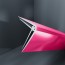 Baguette d'angle externe (sortant) PVC rose shocking pink 40 mm x 40 mm en 2 parties ALTRO pour panneaux muraux épaisseur 2,5 mm