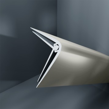 Baguette d'angle externe (sortant) PVC gris urban 40 mm x 40 mm en 2 parties ALTRO pour panneaux muraux épaisseur 2,5 mm