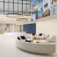 Réalisation hall d'accueil avec Panneau mural décoratif intérieur PVC Satiné Beige "Oyster" Altro Whiterock Satins