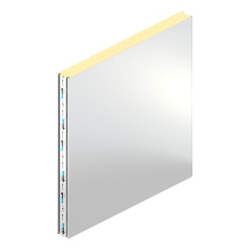 Panneau sandwich isolant (IND) 120 mm B-s1,d0 2 faces lisses RAL 9010 pour chambre froide et espace à ambiance régulée