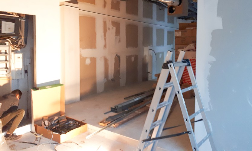 Chantier pour la création d'un laboratoire culinaire