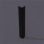 Corniere PVC 60 x 60 mm noire