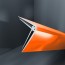 Baguette d'angle externe (sortant) PVC orange juicy lucy 40 mm x 40 mm en 2 parties ALTRO pour panneaux muraux épaisseur 2,5 mm