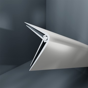 Baguette d'angle externe (sortant) PVC gris echo 40 mm x 40 mm en 2 parties ALTRO pour panneaux muraux épaisseur 2,5 mm