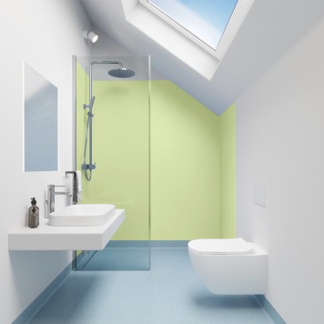 Panneau mural décoratif intérieur PVC Satiné Vert "Orchard" Altro Whiterock Satins pour salle de bains 2