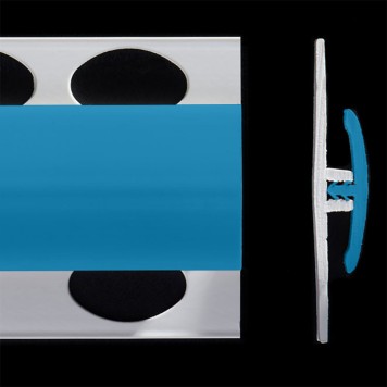 Profilé de jonction bleu profond brillant 2 parties pour panneaux muraux ALTRO de 2,5 mm d'épaisseur