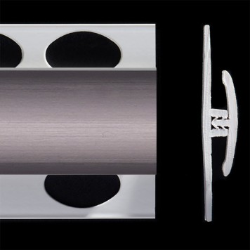 Profilé de jonction graphite 2 parties pour panneaux muraux ALTRO de 2,5 mm d'épaisseur
