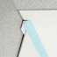Congé d'angle interne bleu mint pour plaques PVC épaisseur 2-3 mm en situation