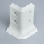 Angle externe gris-blanc pour plinthe PVC à lèvres souples sans bouchons