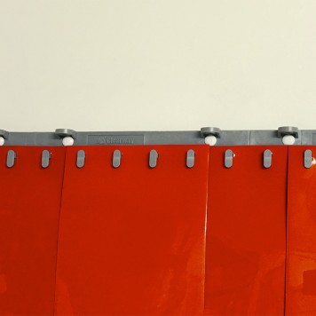 Rideau standard orange opaque recouvrement 50%