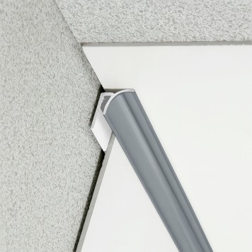Congé d'angle interne gris distant thunder pour plaques PVC épaisseur 2-3 mm en situation