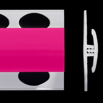Profilé de jonction rose brillant 2 parties pour panneaux muraux ALTRO de 2,5 mm d'épaisseur
