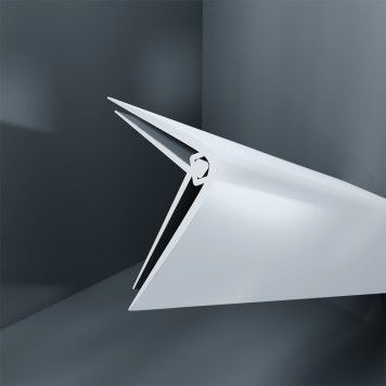 Baguette d'angle externe (sortant) PVC blanc bleuté ice 40 mm x 40 mm en 2 parties ALTRO pour panneaux muraux épaisseur 2,5 mm