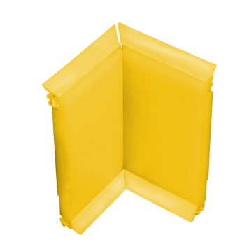 Angle interne pour plinthe Polyéthylène jaune avec découpe pour U de sol
