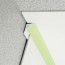 Congé d'angle interne vert orchard pour plaques PVC épaisseur 2-3 mm en situation