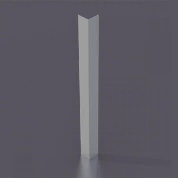 Corniere PVC gris metal 40 x 40 mm
