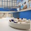 Réalisation crédence cuisine avec Panneau mural décoratif intérieur PVC Satiné Bleu "Ozone" Altro Whiterock Satins