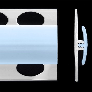 Profilé de jonction bleu dragée clarity 2 parties pour panneaux muraux ALTRO de 2,5 mm d'épaisseur
