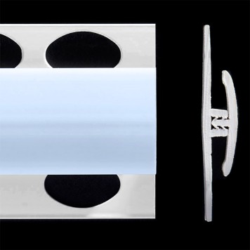 Profilé de jonction bleu dragée clarity 2 parties pour panneaux muraux ALTRO de 2,5 mm d'épaisseur