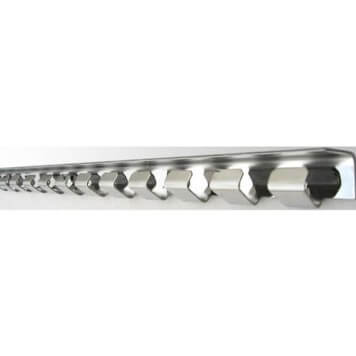 Rail de fixation pour rideau à lanières en inox
