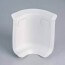 Angle interne gris-blanc pour plinthe PVC à lèvres souples avec bouchons insérés