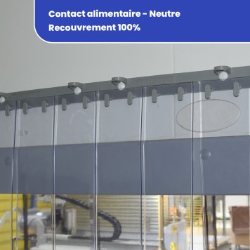 Rideau contact alimentaire recouvrement 100% 2