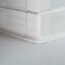 Angle externe plinthe PVC à lèvres souples en situation