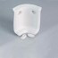 Angle interne gris-blanc pour plinthe PVC à lèvres souples avec bouchons