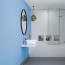 Réalisation parois de douche avec Panneau mural décoratif intérieur PVC Satiné Bleu "Flint" Altro Whiterock Satins