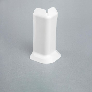 Angle externe blanc pour plinthe adhésive étanche à lèvres souples