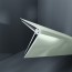 Baguette d'angle externe (sortant) PVC vert ice queen 40 mm x 40 mm en 2 parties ALTRO pour panneaux muraux épaisseur 2,5 mm