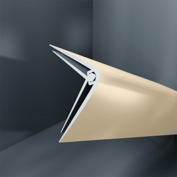 Baguette d'angle externe (sortant) PVC beige oyster 40 mm x 40 mm en 2 parties ALTRO pour panneaux muraux épaisseur 2,5 mm