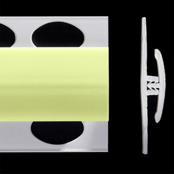 Profilé de jonction vert pistache brillant 2 parties pour panneaux muraux ALTRO de 2,5 mm d'épaisseur