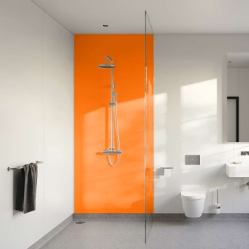 Panneau mural décoratif intérieur PVC Satiné Orange "Bergamot" Altro Whiterock Satins pour salle de bains