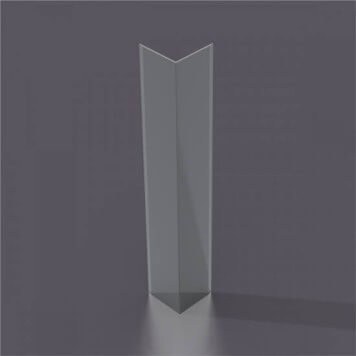 Corniere PVC 80 x 80 mm gris fonce