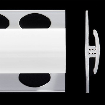 Profilé de jonction 2 parties PVC Satiné Blanc "White Elegance" pour panneaux muraux ALTRO épaisseur 2,5 mm