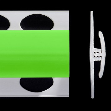 Profilé de jonction vert brillant 2 parties pour panneaux muraux ALTRO de 2,5 mm d'épaisseur