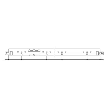 Profilé porteur blanc universel T24 schéma