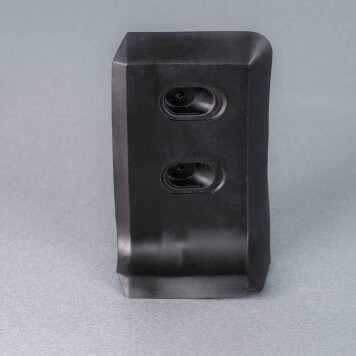 Embout droit noir pour plinthe PVC à lèvres souples sans bouchons