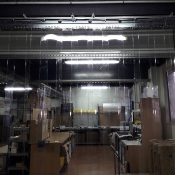 Rideau à lanières PVC coulissant trafic intensif standard neutre (580) 3