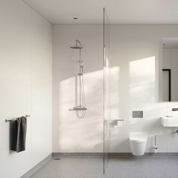 Panneau mural décoratif intérieur PVC Satiné Beige Sable "Hessian" Altro Whiterock Satins pour salle de bains