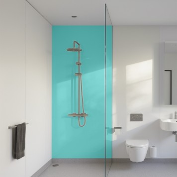 Panneau mural décoratif brillant jaune Altro Whiterock Bleu Givré Sheer Glass pour salle de bain